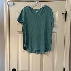 Old Navy Teal Short Sleeve V-Neck Tee